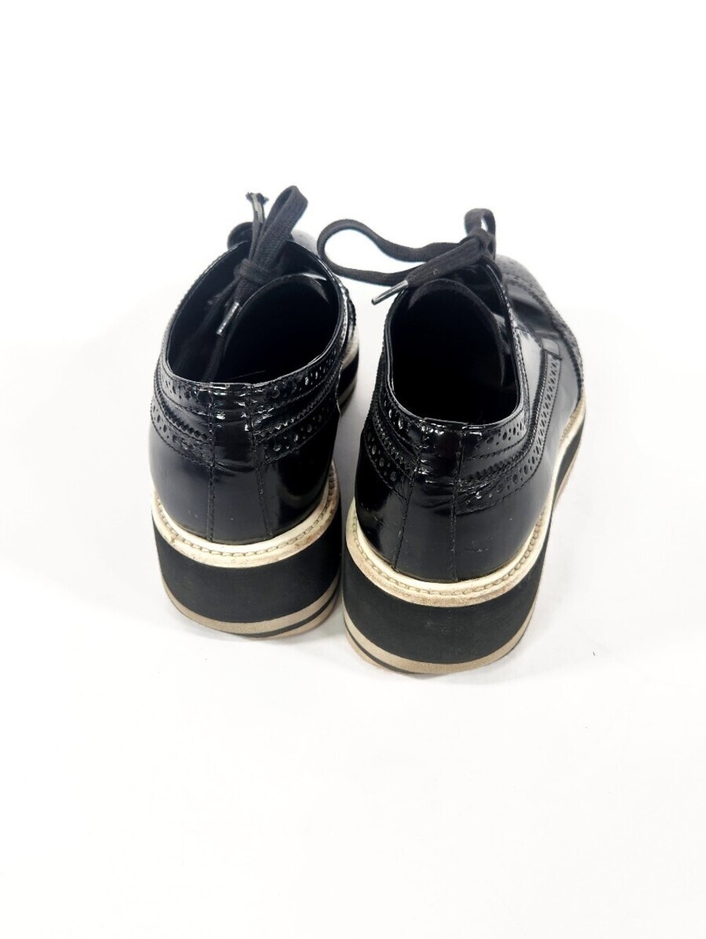 Prada Black Platform Brogues Size 6.5 - Picture 4 of 8